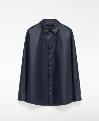 ネイビーブルーオーバーサイズシャツ