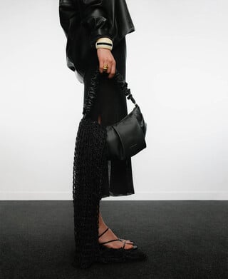 Bolso de hombro Luna fruncido