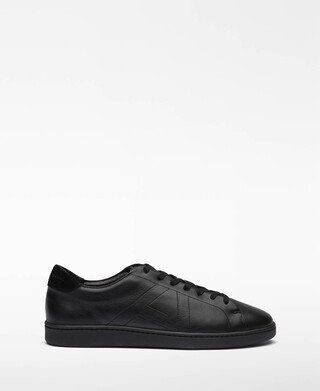 Topstitched maxi logo sneaker