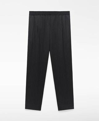Straight striped trousers