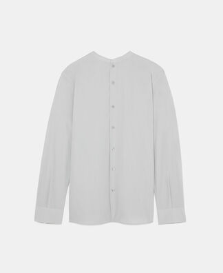Mandarin collar cotton shirt