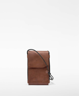 Leather mobile phone holder man