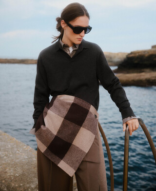 Bufanda cuadros doble faz mujer Bufanda cuadros doble faz mujer