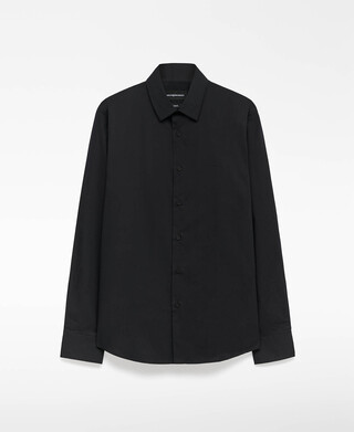 Slim fit spread collar shirt