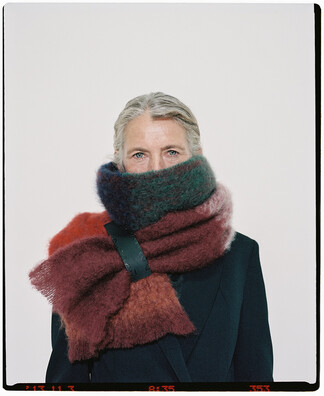 Bufanda artesana estrecha en mohair Bufanda artesana estrecha en mohair