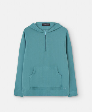 Zip-up sweatshirt in cotton