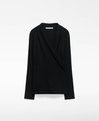 Merino wool wrap T-shirt woman Merino wool wrap T-shirt woman
