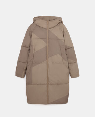 Logo printed long padded jacket Logo printed long padded jacket