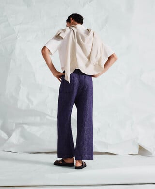 Pantal&oacute;n relaxed fit cord&oacute;n lino europeo