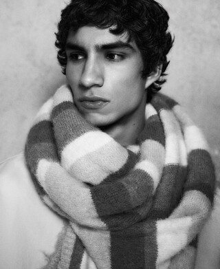 Cotton oversize grey shirt man