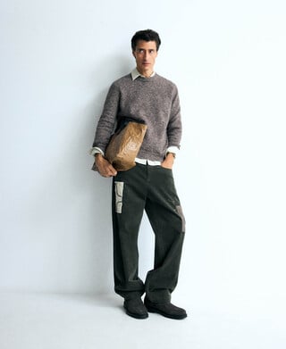 Strickpullover aus Mohair und Wolle für Herren Strickpullover aus Mohair und Wolle für Herren