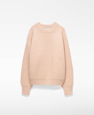 Merinowollpullover mit Rundhalsausschnitt