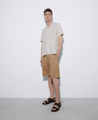 Cotton poplin Bermuda shorts Cotton poplin Bermuda shorts