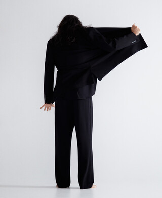 One button viscose blazer One button viscose blazer