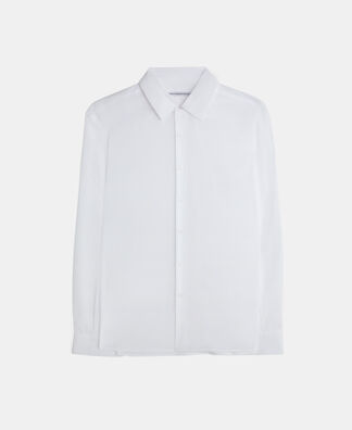 Cutaway collar cotton shirt