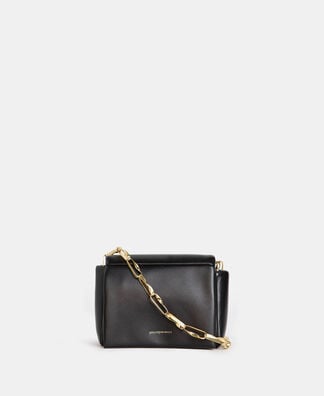 Leather clutch with chain