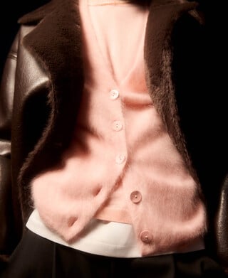 Cárdigan cashmere punto cardado mujer Cárdigan cashmere punto cardado mujer