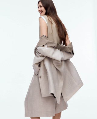 Blazer sastre combinada lino europeo