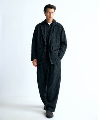 Oversize-Blazer mit Knittereffekt für Herren Oversize-Blazer mit Knittereffekt für Herren