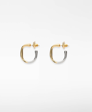 Doppelt lackierte Metallcreolen f&uuml;r Damen