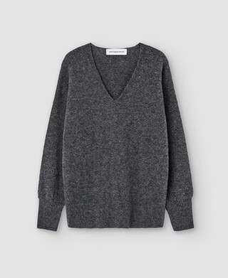 Jersey cuello pico en mohair Jersey cuello pico en mohair
