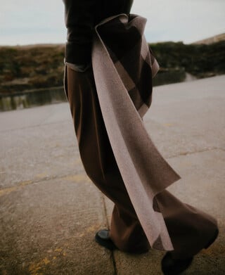 Bufanda cuadros doble faz mujer Bufanda cuadros doble faz mujer