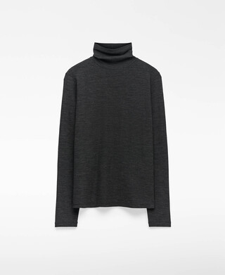 Merino wool high neck T-shirt woman Merino wool high neck T-shirt woman
