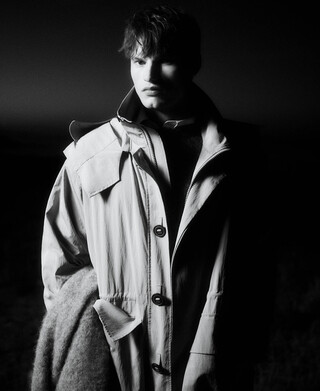 Short technical parka man