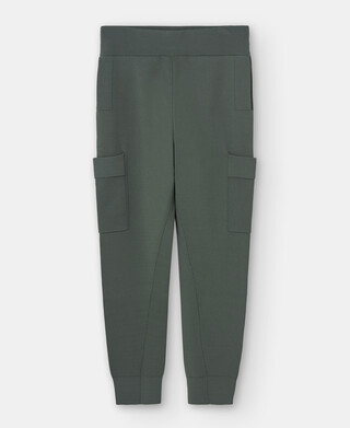 Viscose and recycled nylon trousers