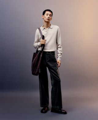 Sac cabas en cuir marron homme