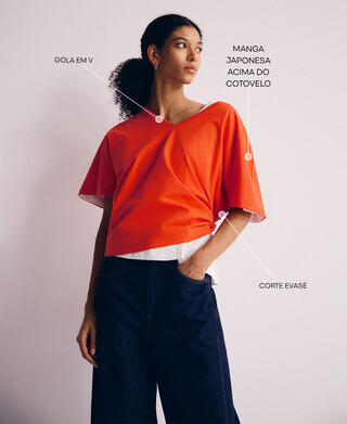 T-shirt evas&ecirc; PYRATEX&reg; Algod&atilde;o Espanhol