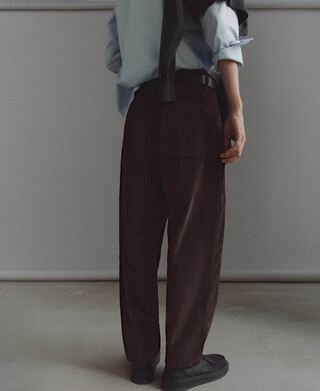 Barrel fit corduroy trousers