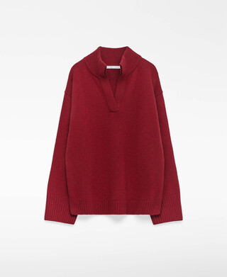 Merino wool funnel neck sweater woman Merino wool funnel neck sweater woman