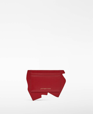 Leather asymmetric card holder