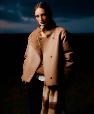 Bufanda rayas punto cardado mujer Bufanda rayas punto cardado mujer