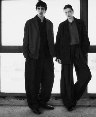 Regular fit long sleeve polo shirt man