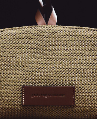 Eclipse raffia texture mini bag