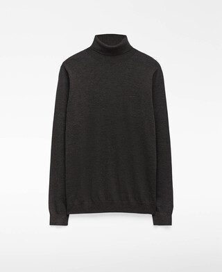 Merinowolle Pullover mit Rollkragen