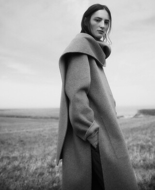 Abrigo doble faz con bufanda mujer Abrigo doble faz con bufanda mujer