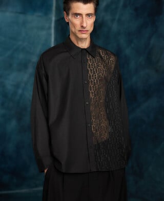 Oversize-Hemd für Herren mit Devoré-Effekt Oversize-Hemd für Herren mit Devoré-Effekt