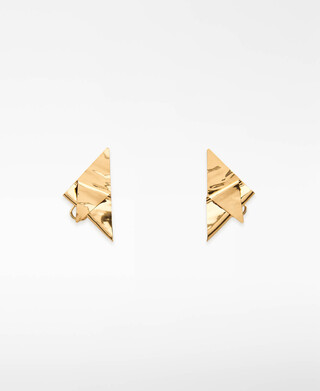Medium folded triangular earrings