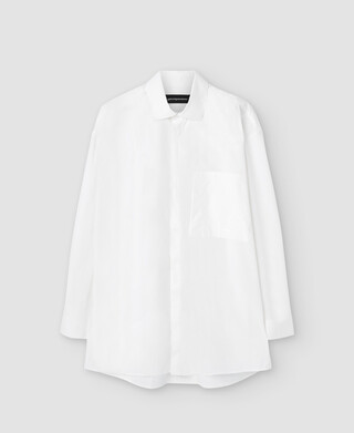 Cotton concealed button-down shirt