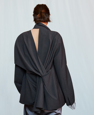 Blazer croisé dans le dos pour femme