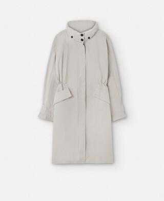 Long parka in cotton and nylon