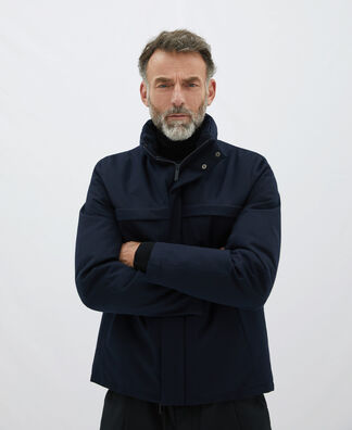 Padded parka with concealed hood
