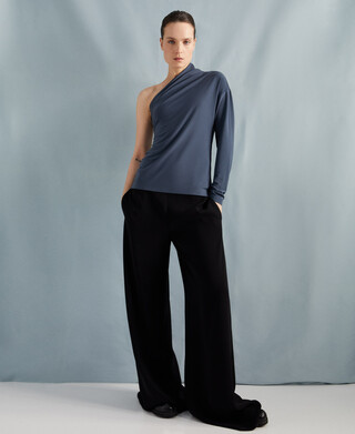 Pantalon palazzo en polyester recyclé Pantalon palazzo en polyester recyclé