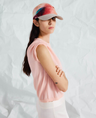 Kappe mit Tie-Dye-Tuch