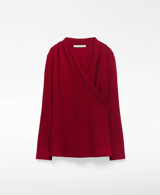 Merino wool wrap T-shirt woman Merino wool wrap T-shirt woman