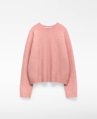 Kurzer Pullover mit Rundhalsausschnitt f&uuml;r Damen