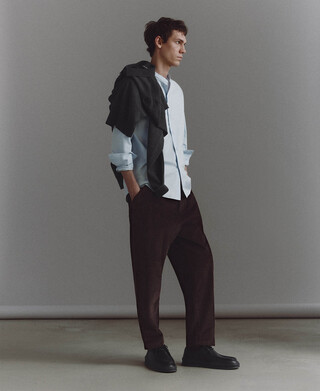 Barrel fit corduroy trousers